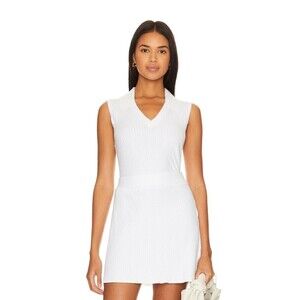 WeWoreWhat V-Neck Polo Tank in White NWT Size XL